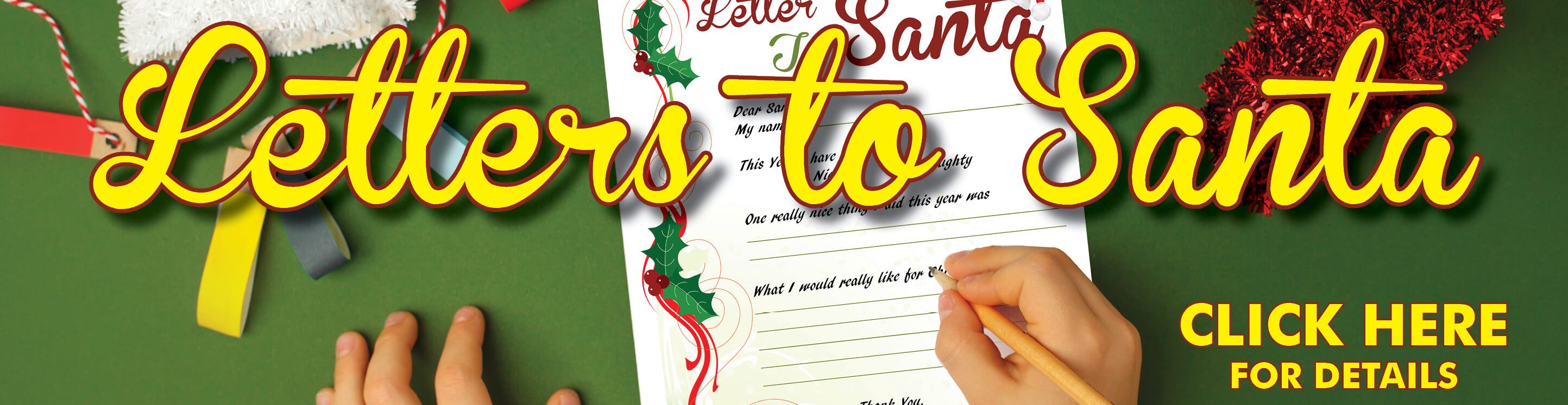 Visit the Letters To Santa page to Download your Letter Template.