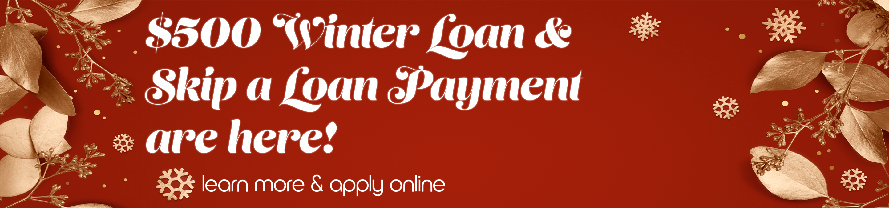 Metro's $500 Winter Loan and Skip A Loan Payment are here!