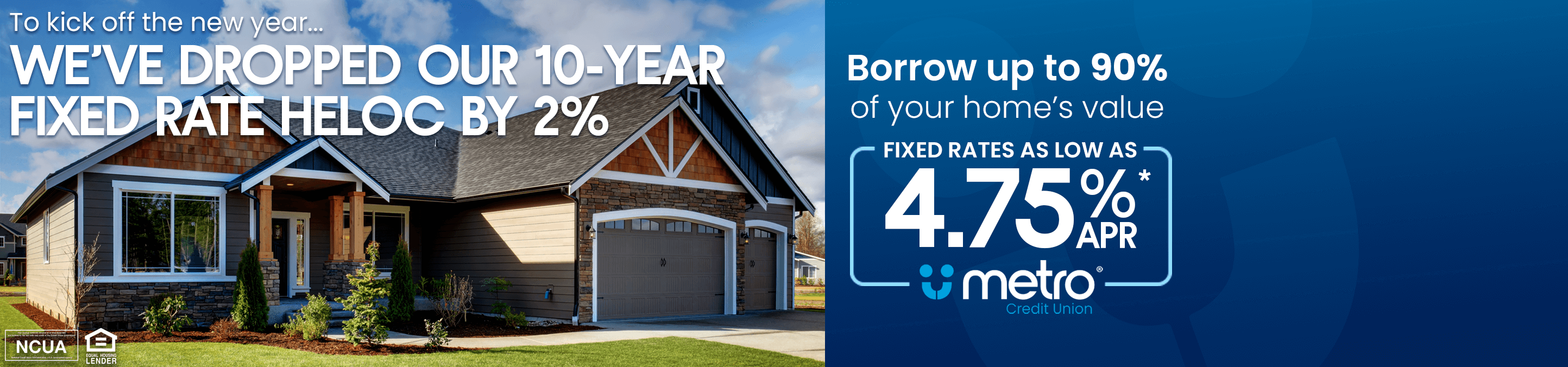 To kick off the new year we've dropped our 10-year fixed rate HELOC by 2%
