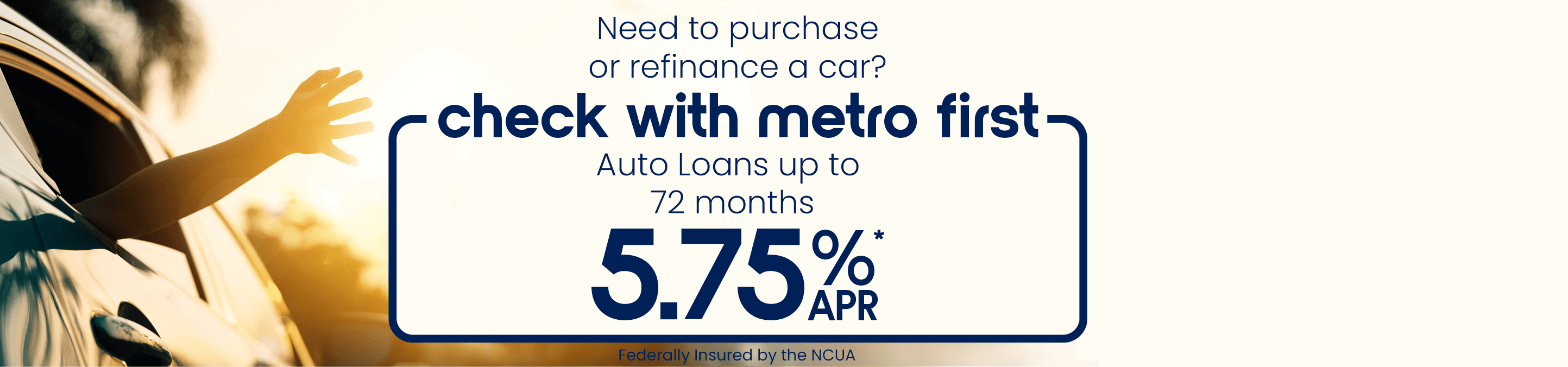 Need to purchase or refinance a car? Check with Metro first!
