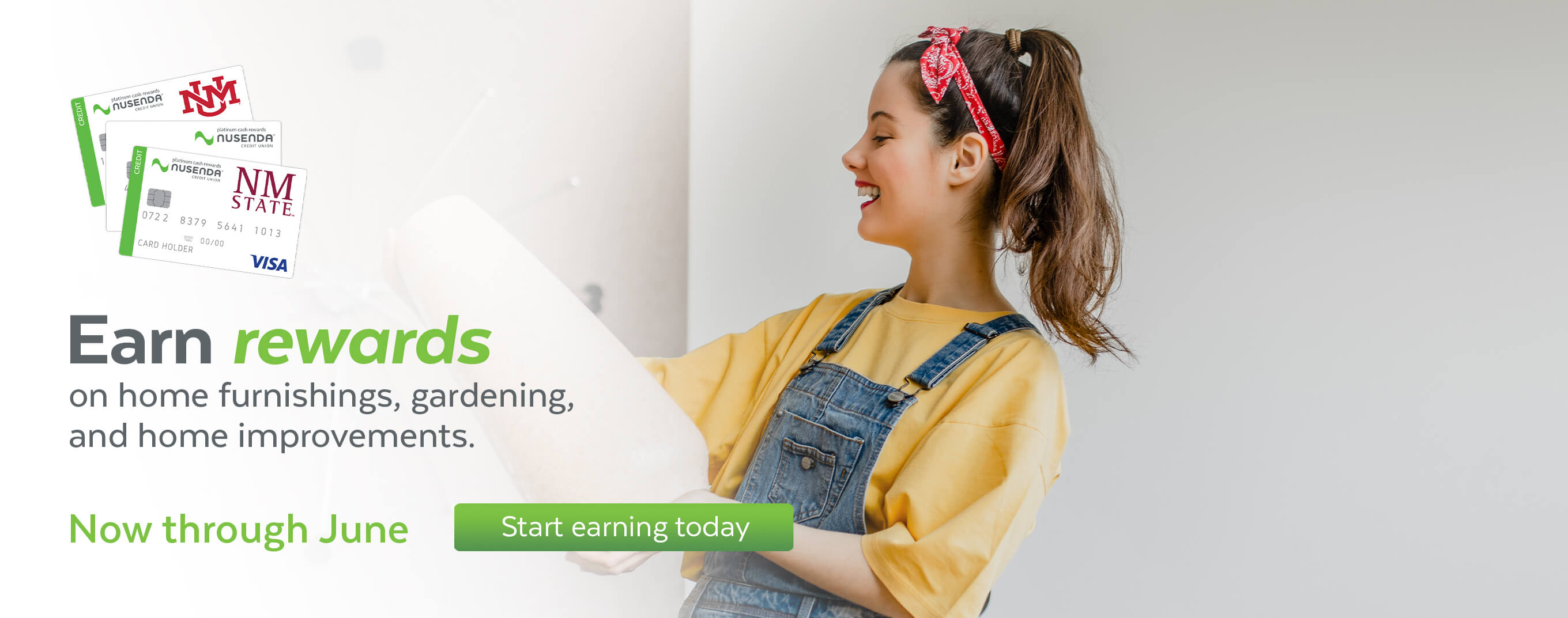 Earn rewards on home furnishings, home improvements, and gardening now through June.