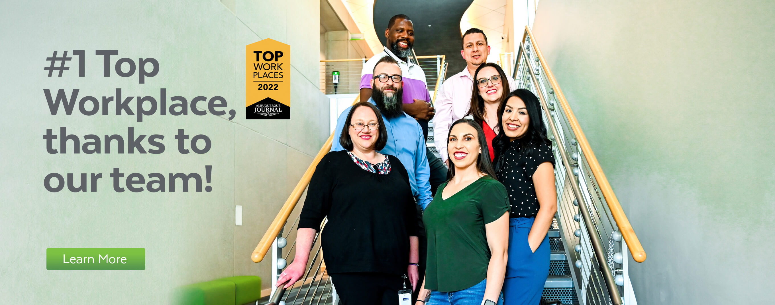 #1 Top Workplace, thanks to our team! Albuquerque Journal's Top Work Places 2022