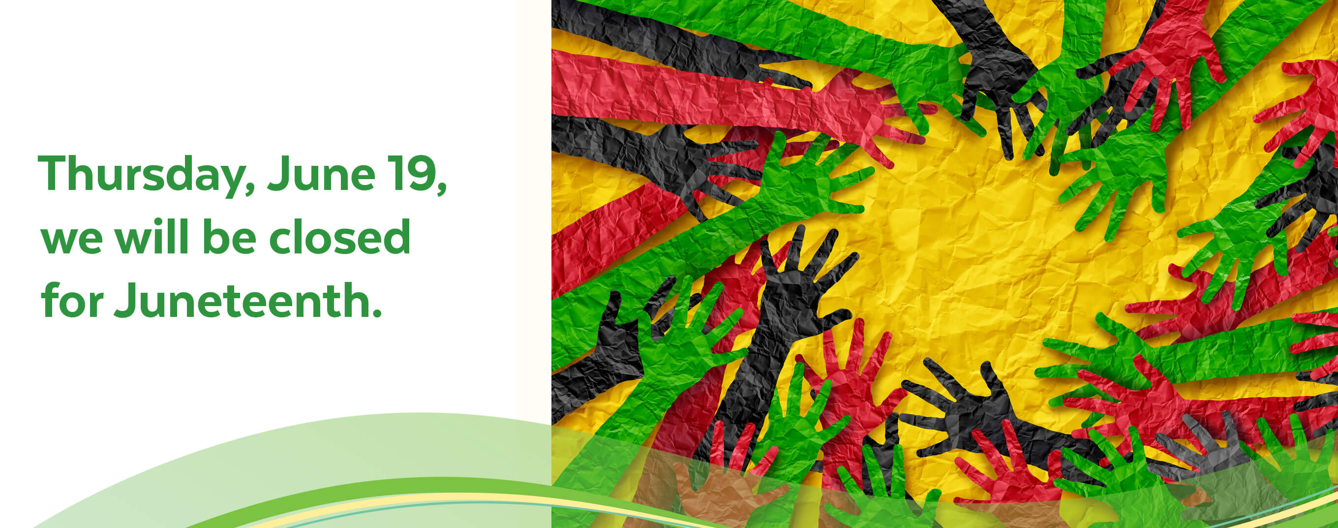 Juneteenth Closure Banner