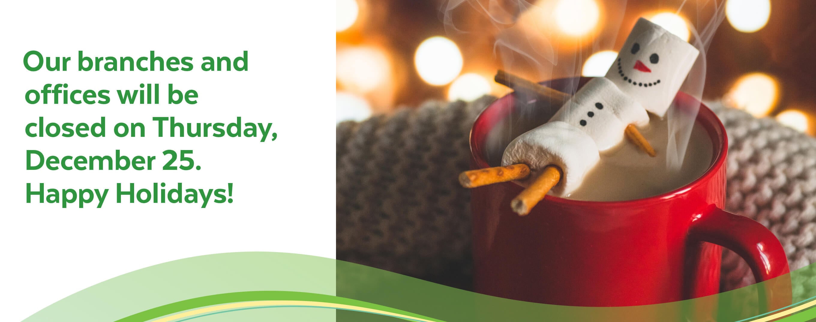 2025 Christmas Closure Banner