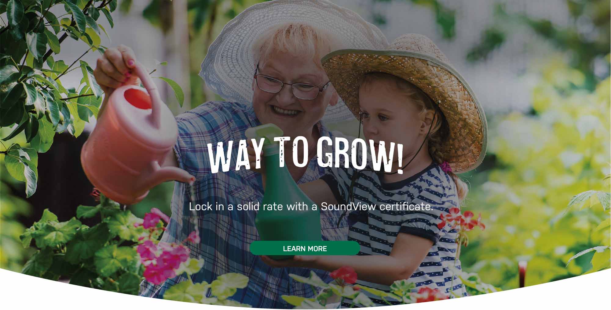 Way to Grow! Lock in a solid rate with a SoundView Certificate. Learn More
