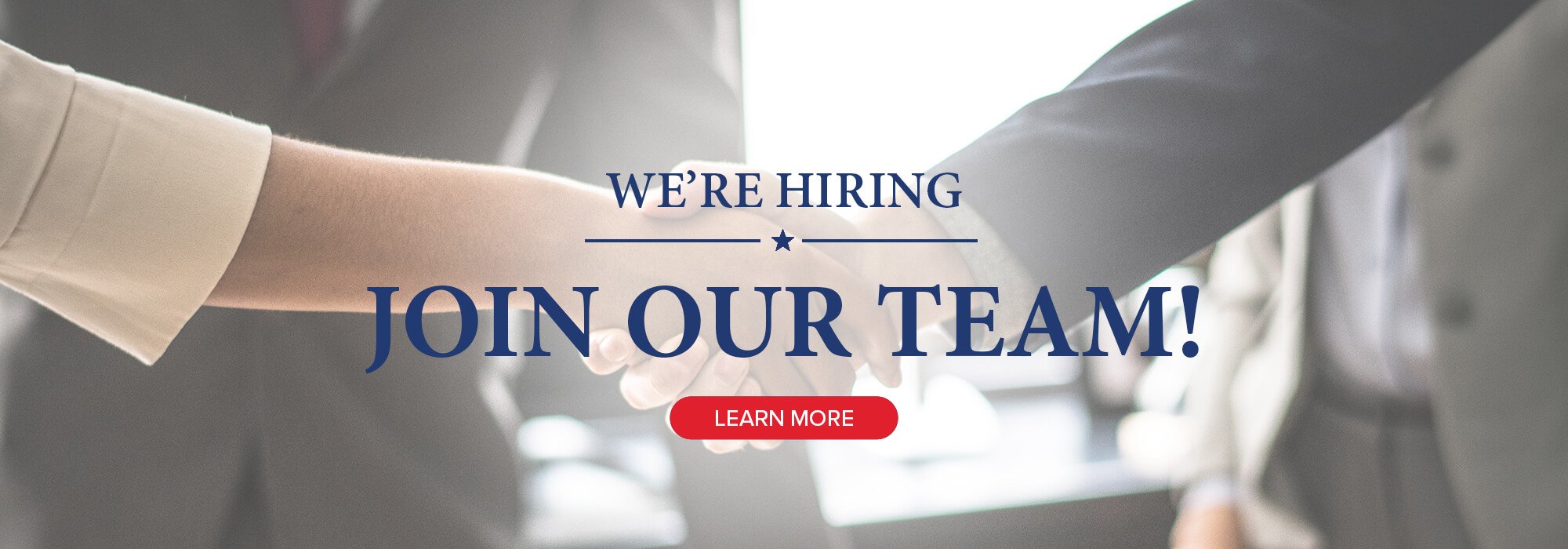 We're Hiring. Join our team! Learn more