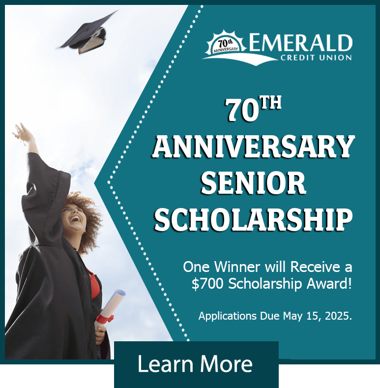 70th anniversary senior scholarship. One winner will receive a $700 scholarship award. Applications due May 15, 2025. Learn more.