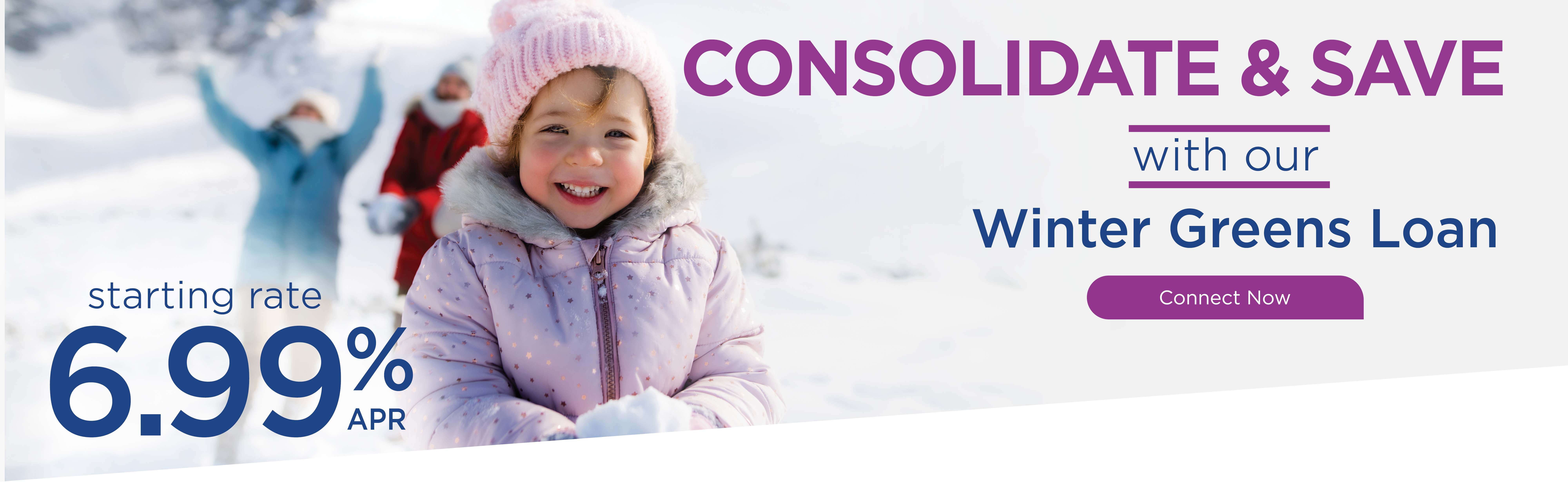 Pay for post-holiday expenses with a Winter Greens Holiday Loan