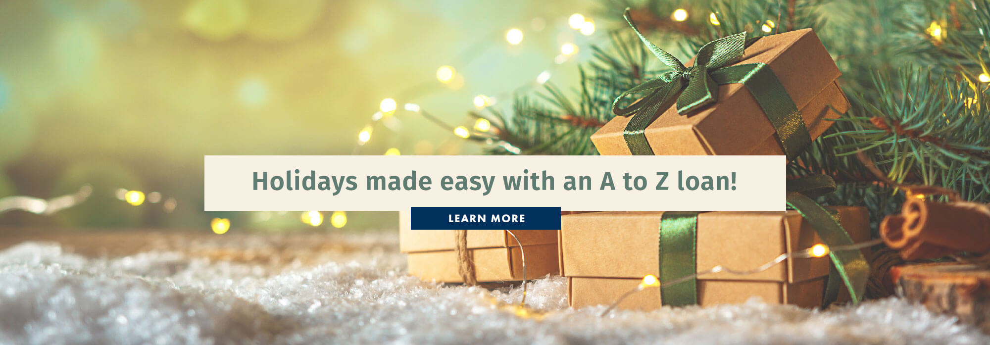 Holidays made easy with an A to Z loan!