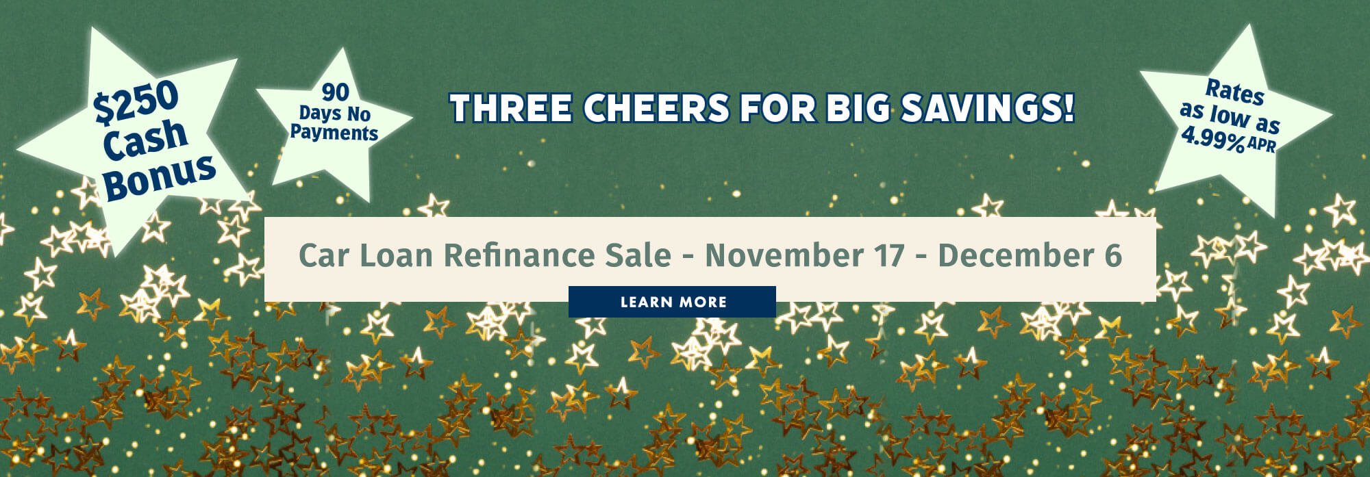 Car Loan Refinance Sale - November 17 - December 6