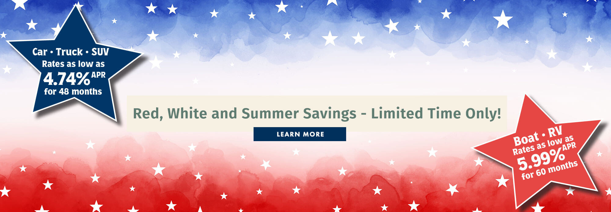 Red, White and Summer Savings - Limited Time Only!