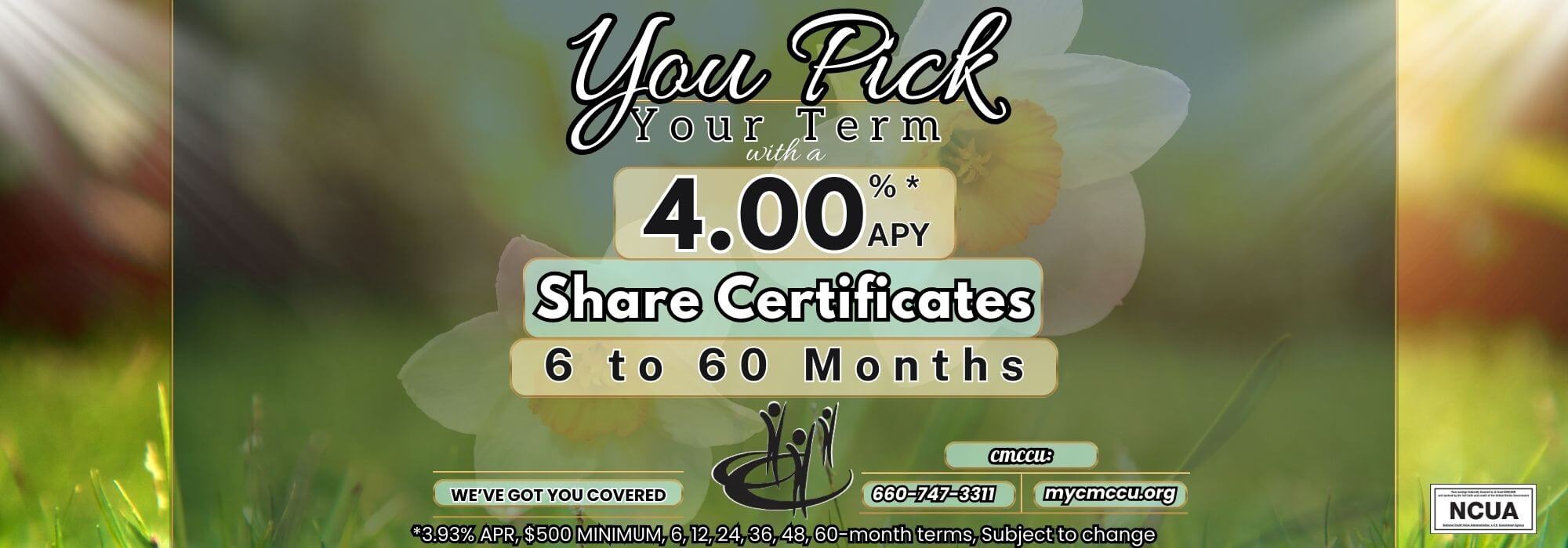 4.00 Share Certificates Promo