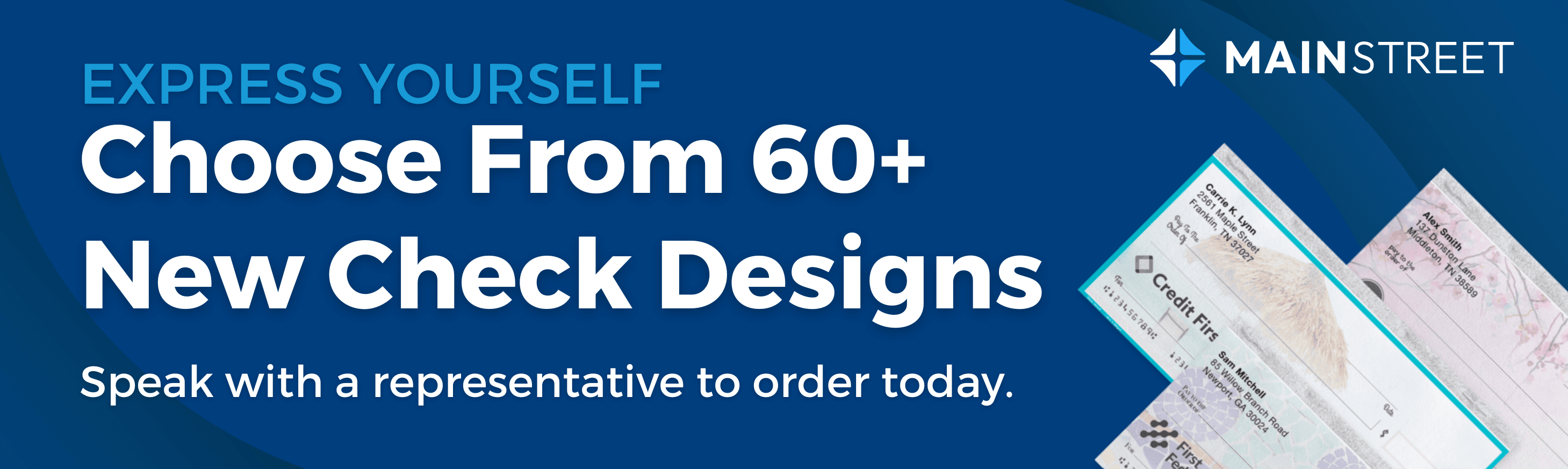 Express yourself with 60 new check design options