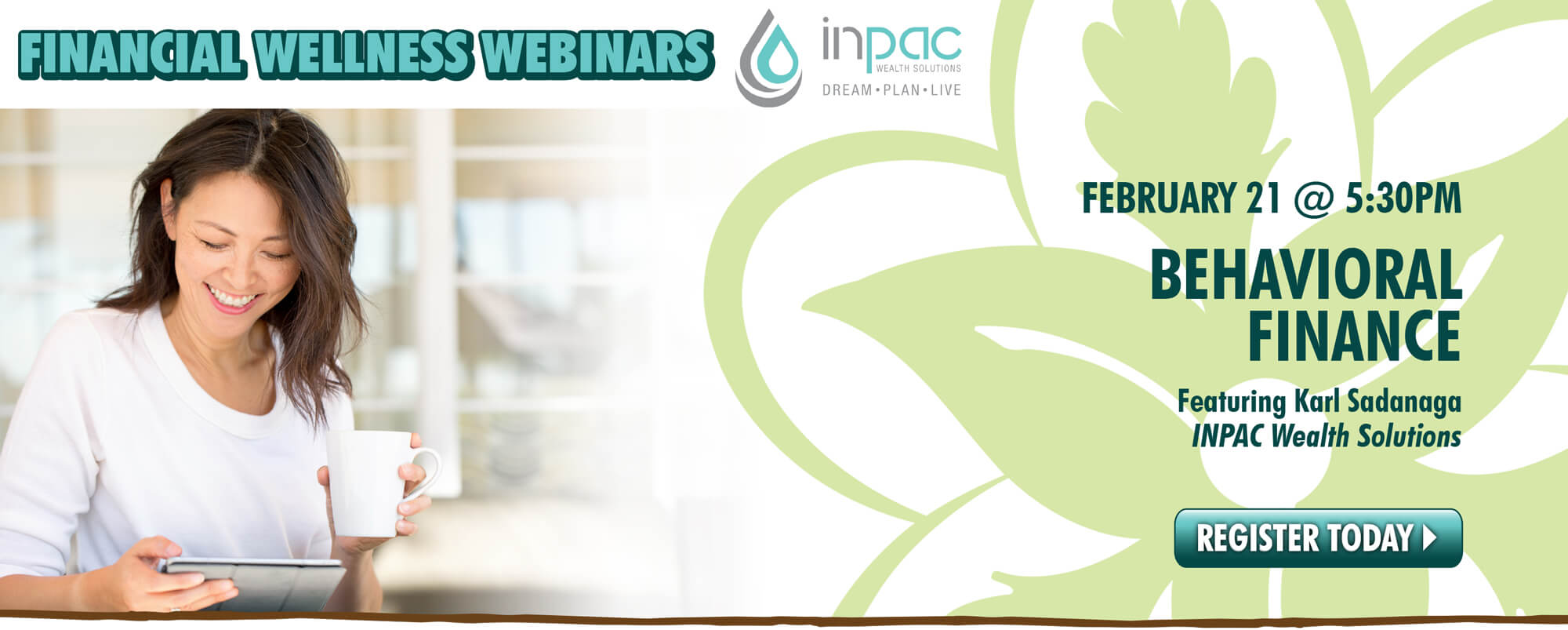 Join INPAC for their FREE webinar on Behavioral Finance.  RSVP today!