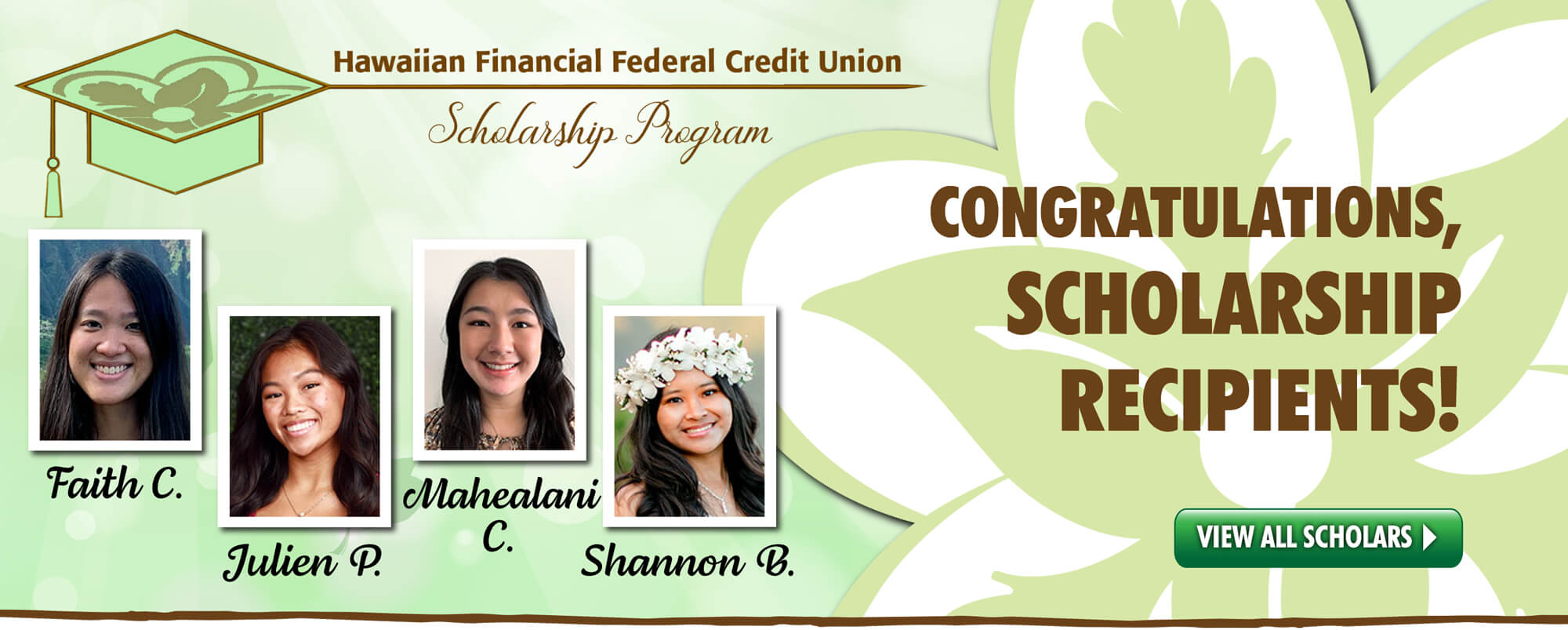 Congratulations, 2nd Annual HIFICU Scholarship Winners!