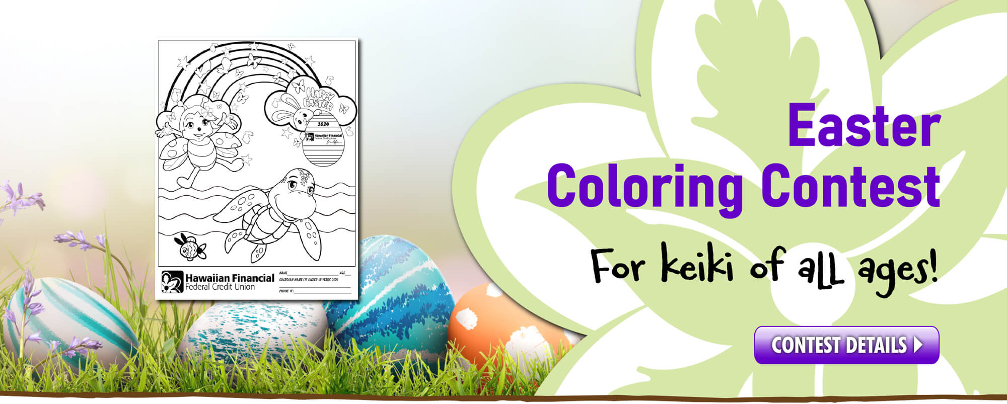 Join HIFICU's Easter Coloring Contest for a chance to win a fabulous prize!  Open to everyone in our community; submit your masterpiece today!