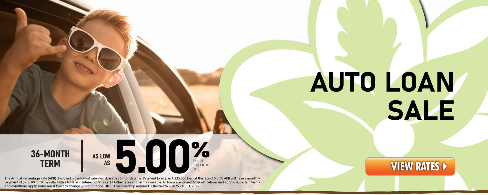 Purchase your next vehicle (new or used) with a HIFICU auto loan and get a discounted loan rate!