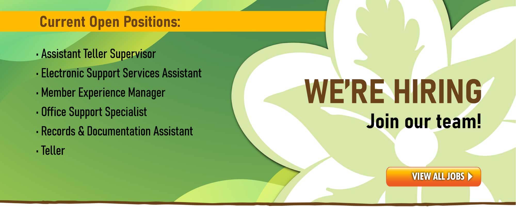 A promotional recruitment banner titled 