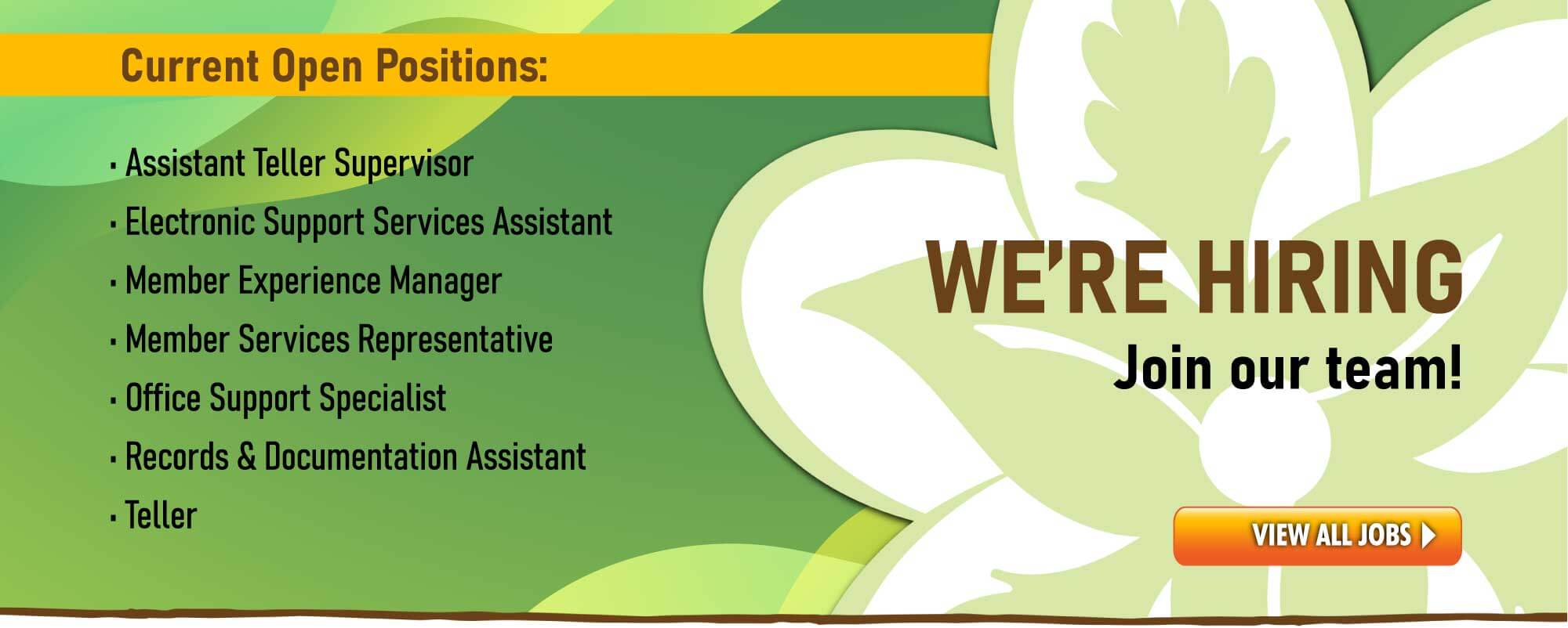 A promotional recruitment banner titled 