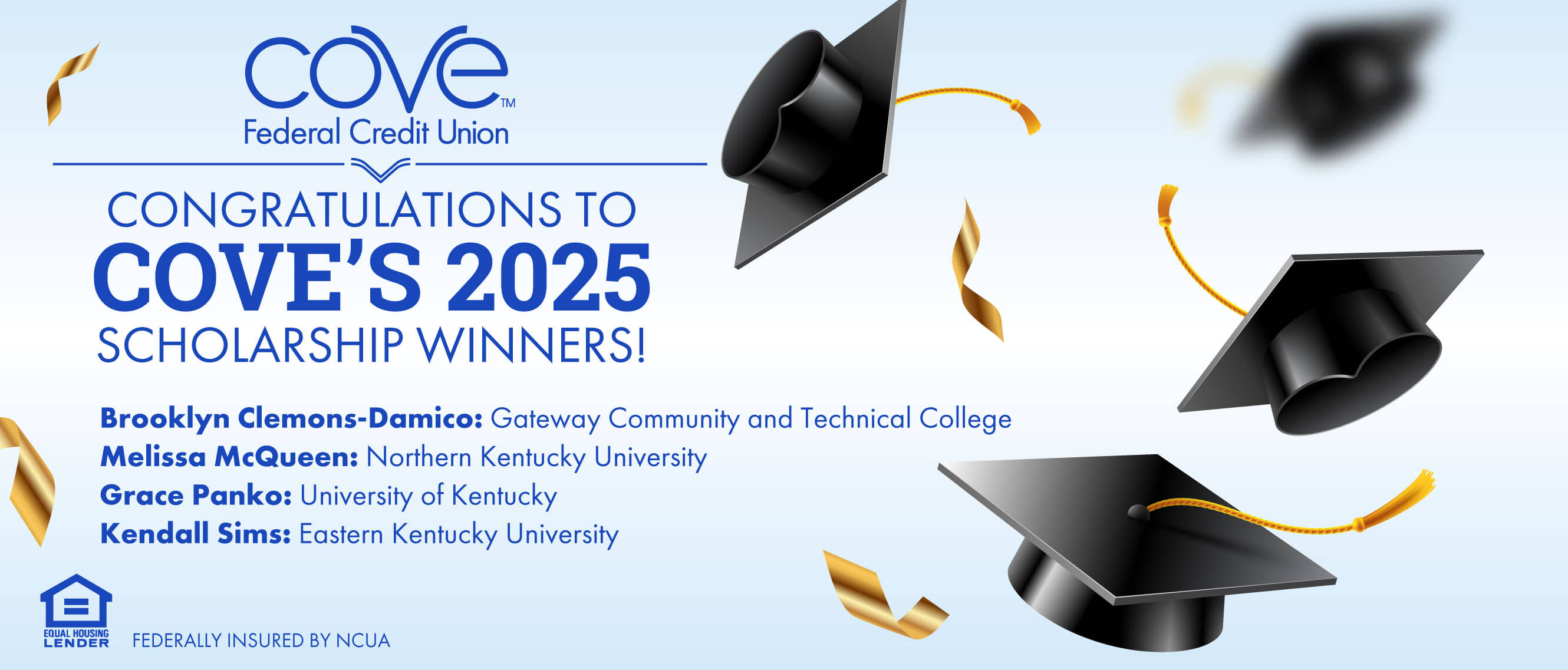 Congratulations to Cove's 2025 Scholarship Winners!