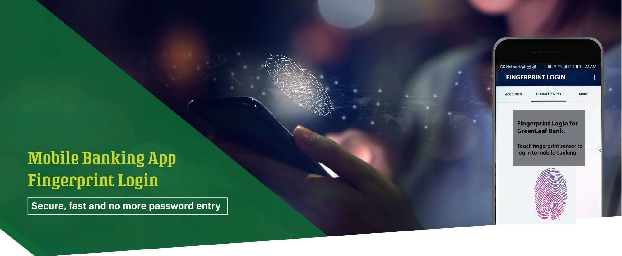 Fast, Secure and No More Password. Mobile App fingerprint login 