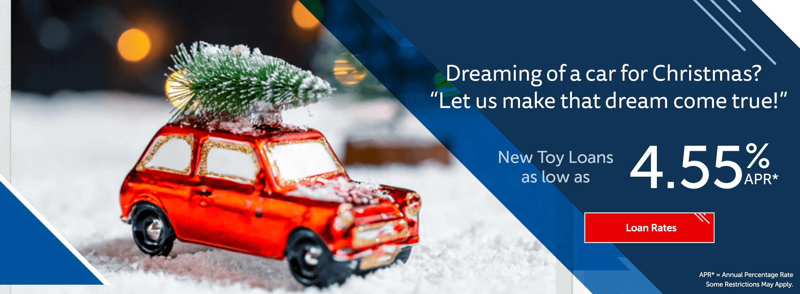 Dreaming of a car for Christmas? Let us make that dream come true!