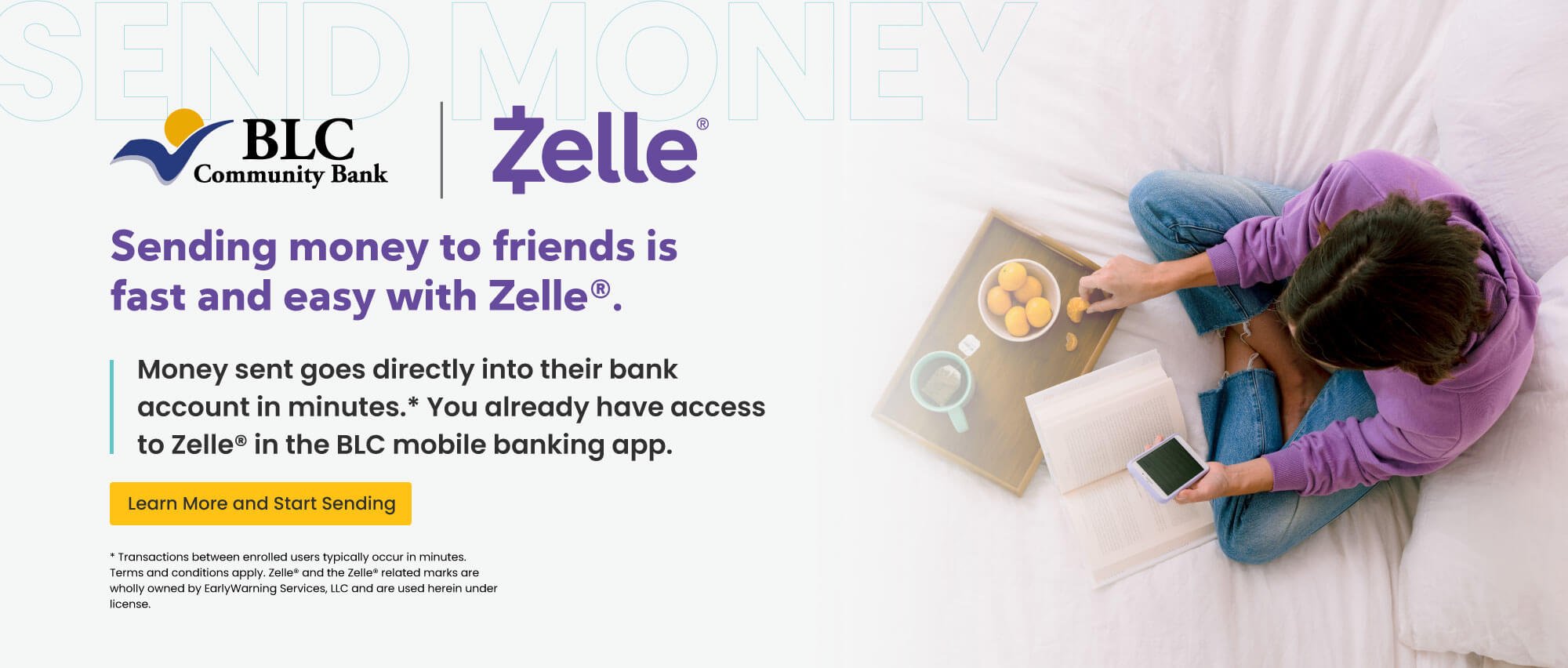 Sending money to friends is fast and easy with Zelle. Click here to learn more and start sending.