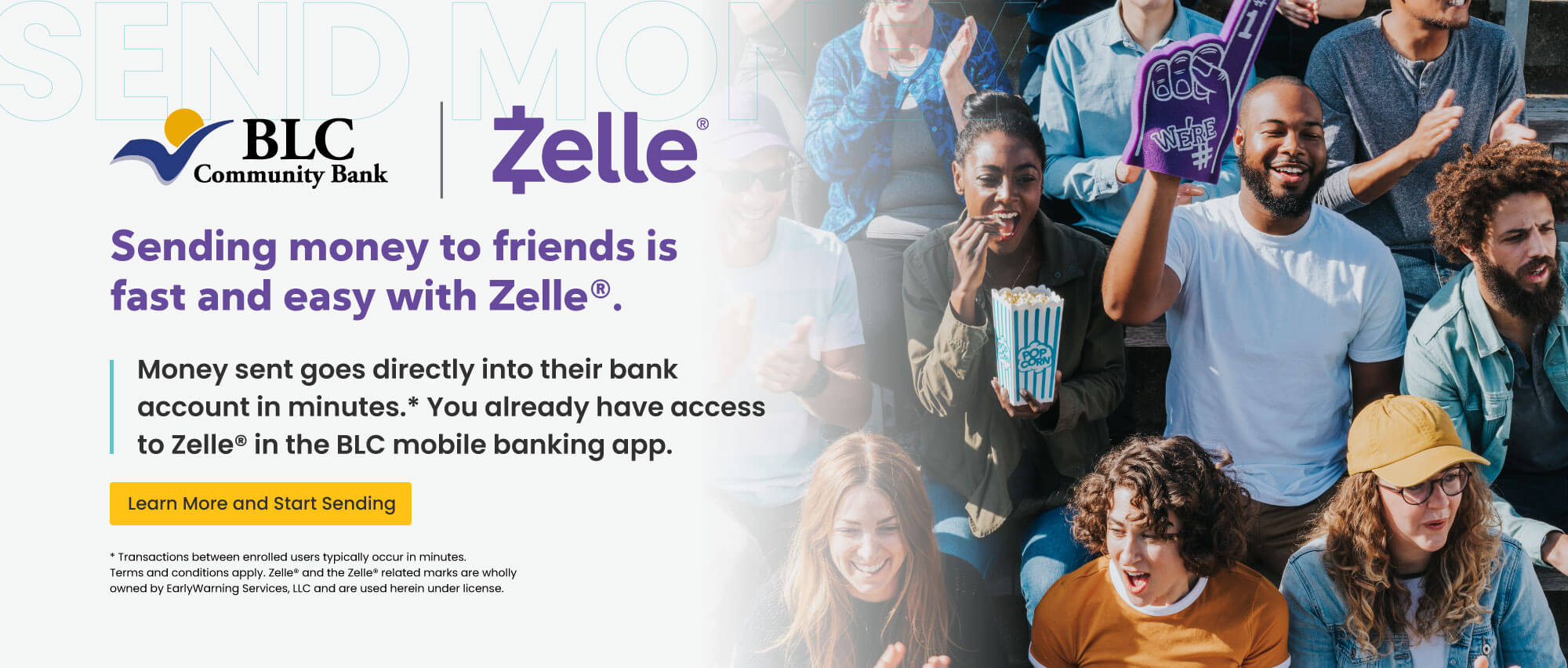 Sending money to friends is fast and easy with Zelle. Click here to learn more and start sending.