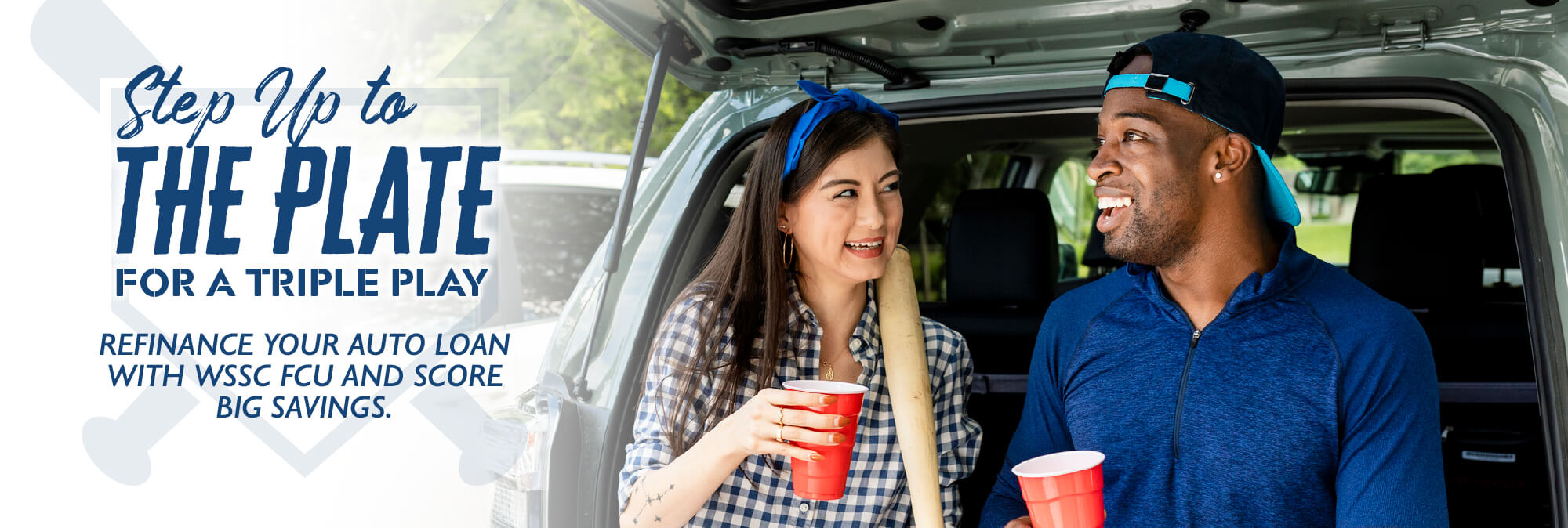 Step up to the plate for a triple play - Refinance your auto loan with WSSC FCU and score big savings