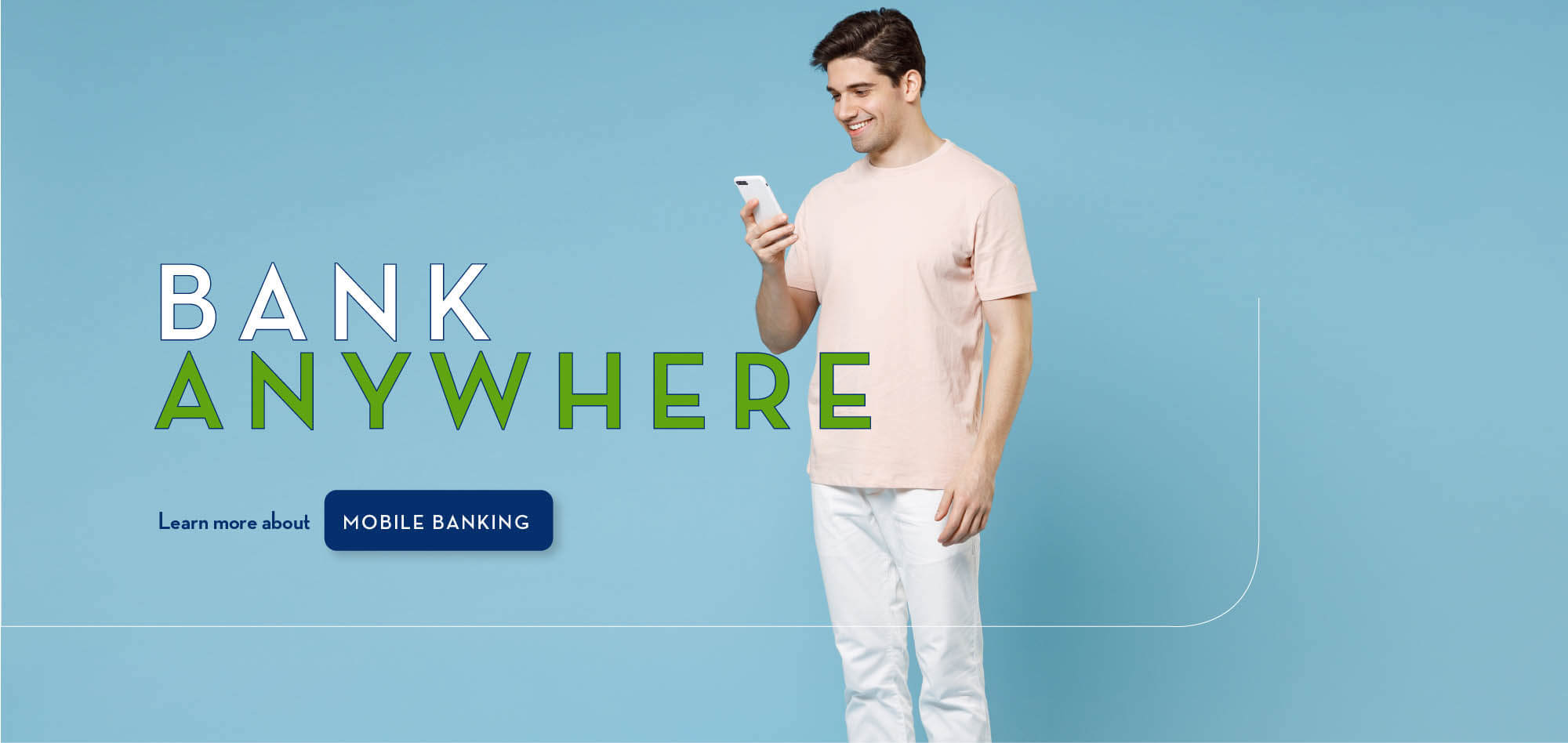 Bank Anywhere! Click to learn more about mobile banking