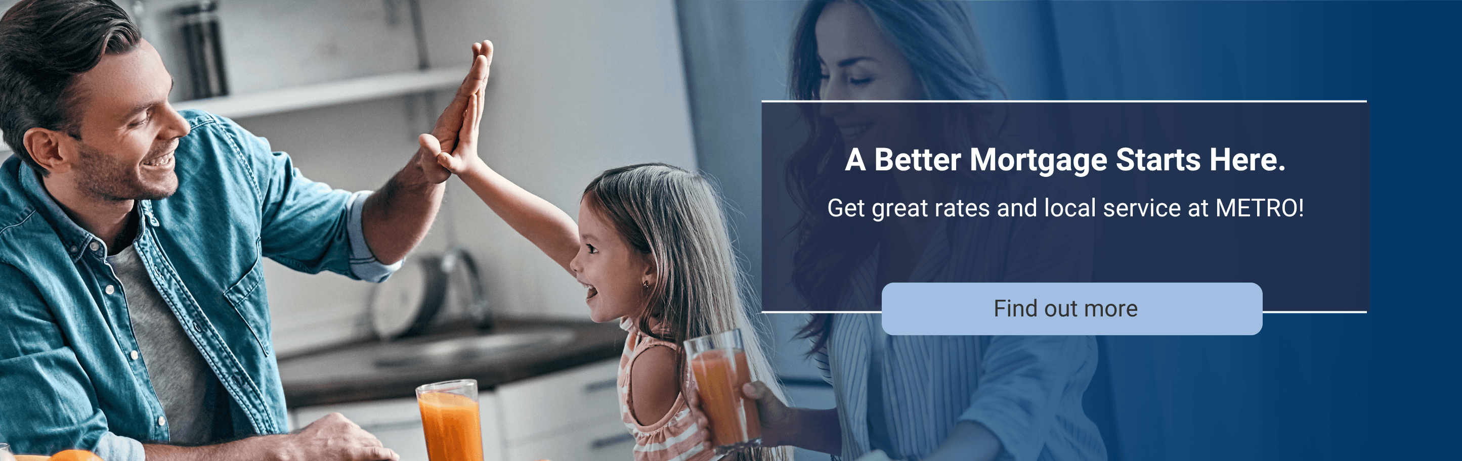 A better mortgage starts here. Great rates and personalized service at METRO.