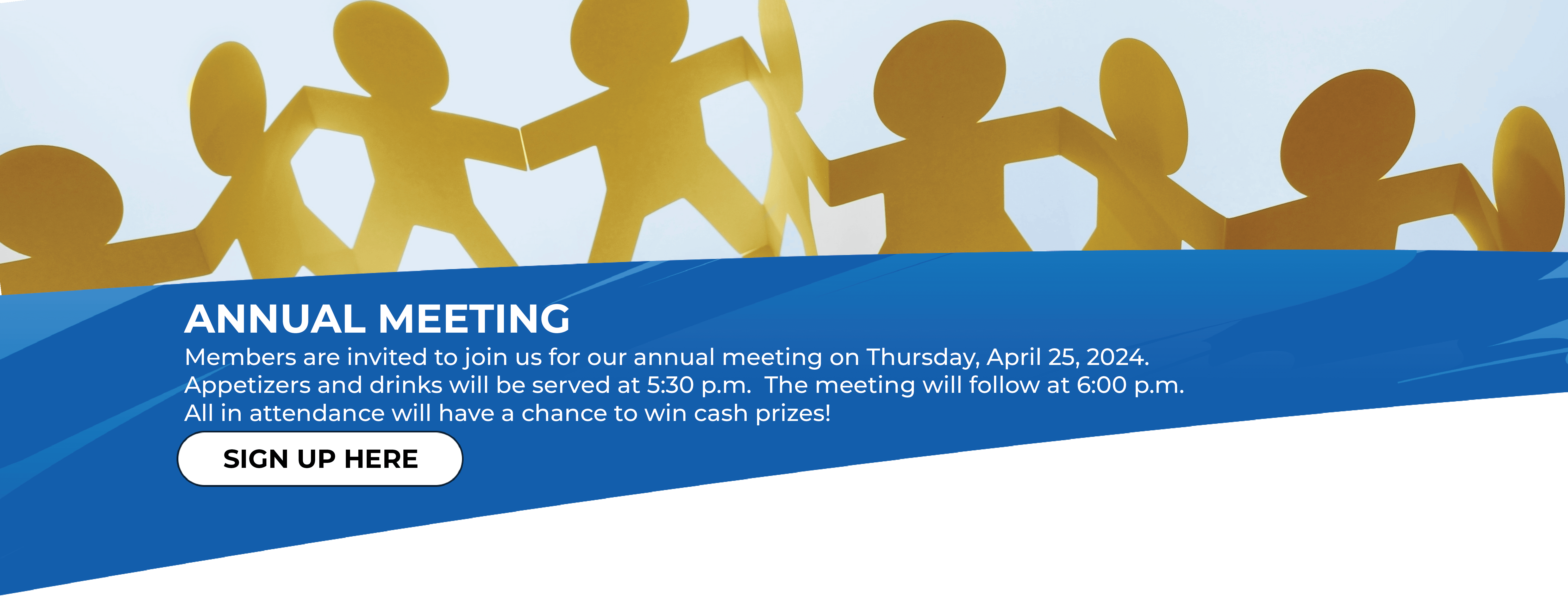 Please join us for our Annual Meeting Thursday, April 25 at 6:00 pm