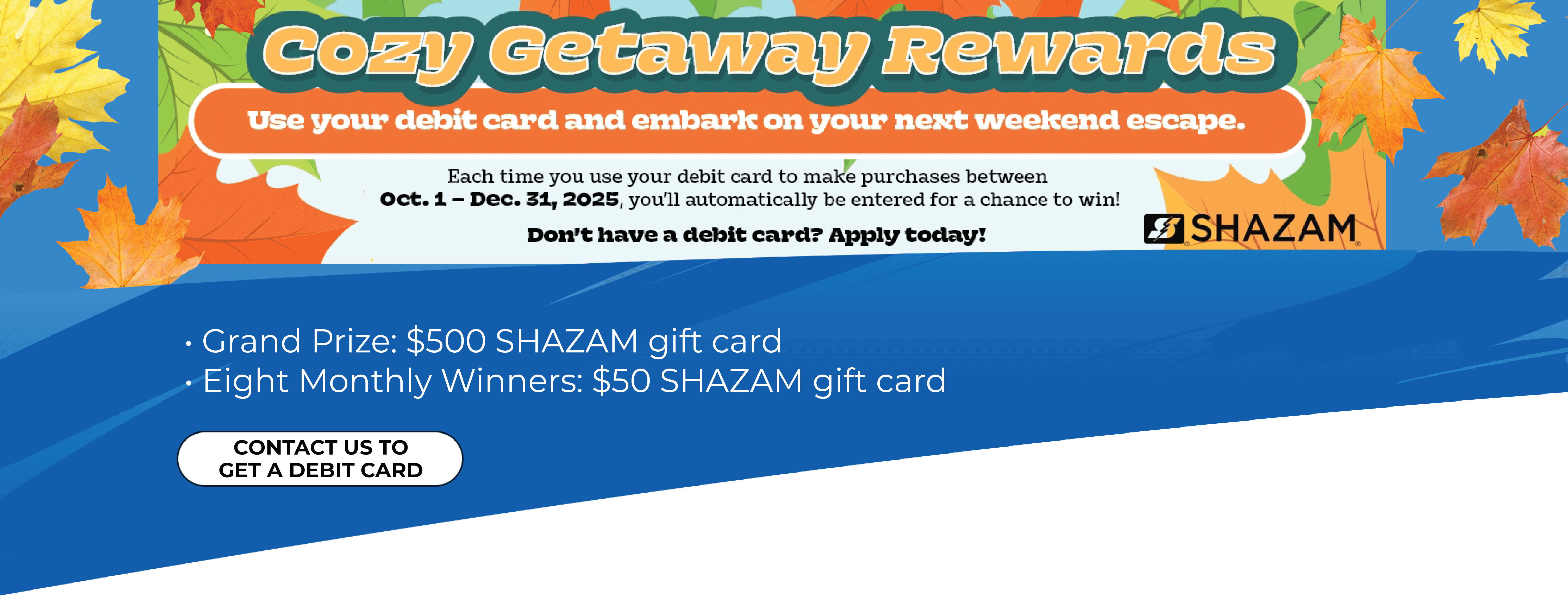 Use your CCCU debit card to win prizes