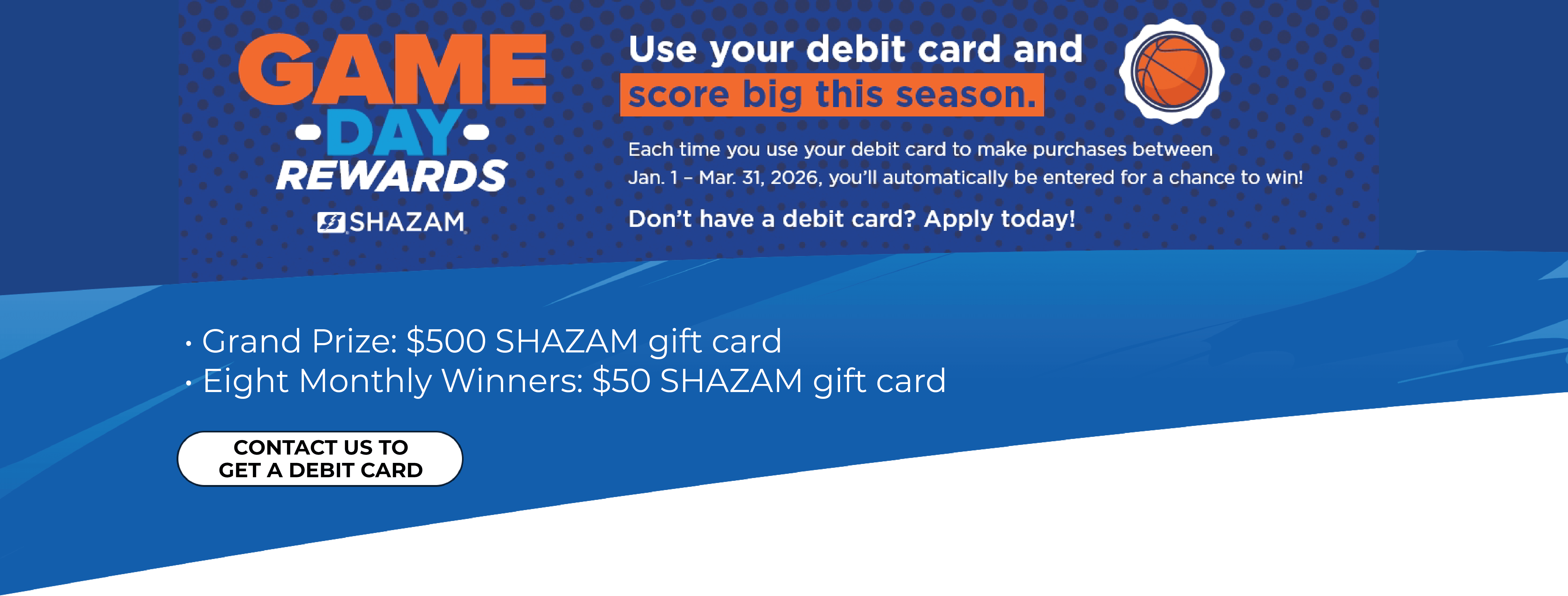 Use your CCCU debit card to win prizes