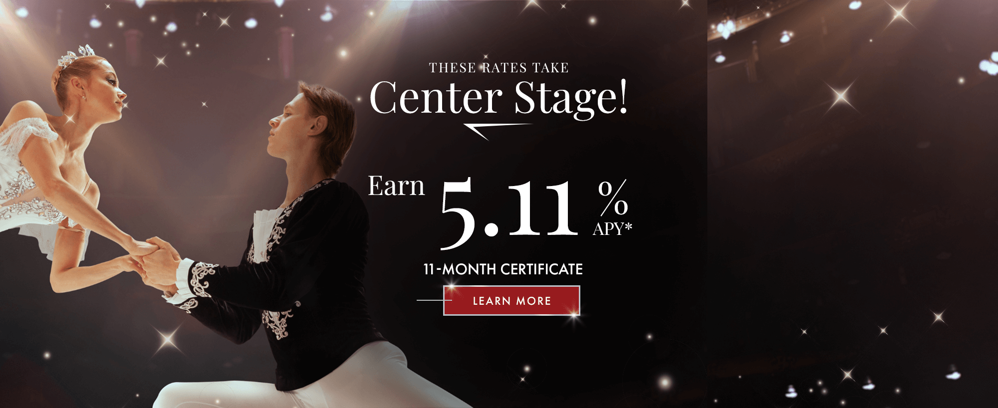 These Rates Take Center Stage! Get A 11-Month Certificate And Earn 5.11% APY!